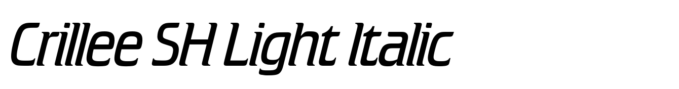 Crillee SH Light Italic